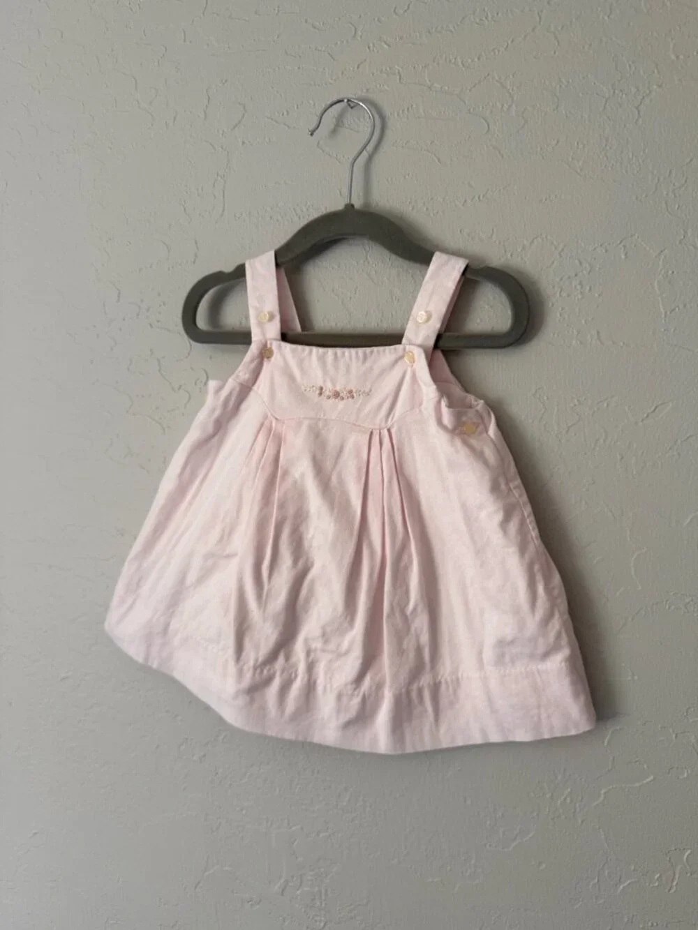Ralph Lauren Baby Girls Pink Cotton Embroidered Jumper Dress 6M